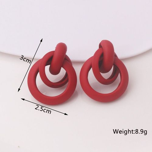 Boucles D'oreilles Pendantes Fleur Rouge Pour Femme, Boucles D'oreilles Papillon En Métal, Bijoux D'oreille Exagérés, Tendance, Nouveau