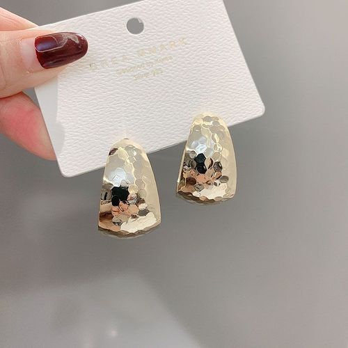 Boucles D'oreilles Pendantes En Métal Doré Pour Femmes, Pendentifs En Forme De C Larges Exagérées, Boucles D'oreilles Géométriques Pour Filles, Pendentifs Chics