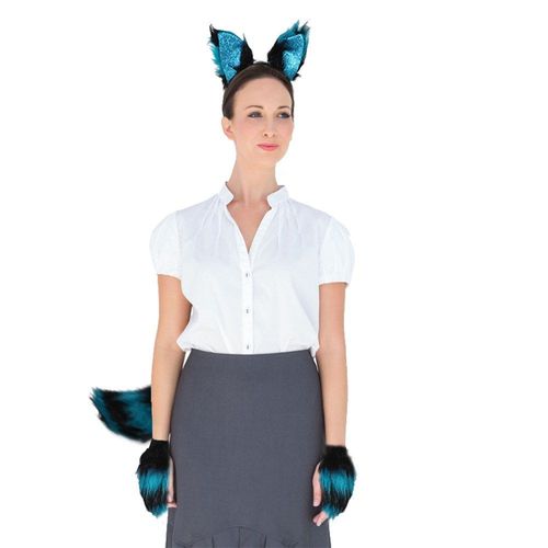 Bande De Sauna En Peluche Avec Oreilles De Renard Et Chat, Gants De Queue Imbibés, Vêtements De Boîte De Nuit, Costumes De Ixd'halloween, Accessoires De Cosplay