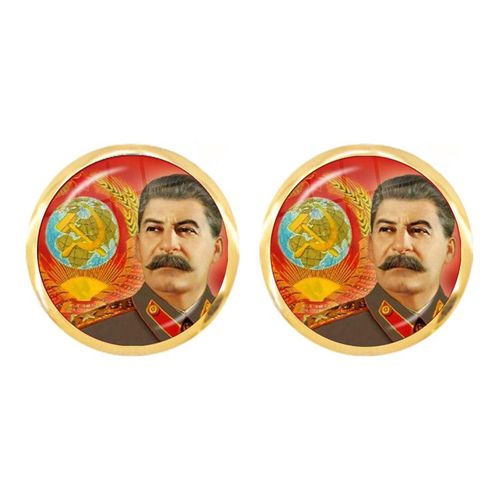 Boucles D'oreilles En Acier Inoxydable Pour Femmes, Bijou Classique Avec Étoile Rouge, Marteau, Faucille, Emblème Du Communion, Cabochon En Verre Cccp