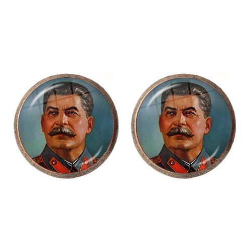Boucles D'oreilles En Acier Inoxydable Pour Femmes, Bijou Classique Avec Étoile Rouge, Marteau, Faucille, Emblème Du Communion, Cabochon En Verre Cccp
