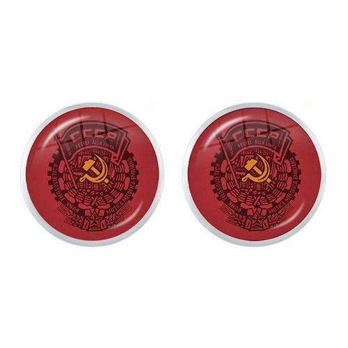 Boucles D'oreilles En Acier Inoxydable Pour Femmes, Bijou Classique Avec Étoile Rouge, Marteau, Faucille, Emblème Du Communion, Cabochon En Verre Cccp