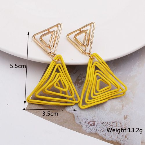 Boucles D'oreilles Pendantes En Métal Jaune Pour Femmes, Bijoux D'oreille Géométriques, Perle, Goutte, Mode Coréenne, Nouveau