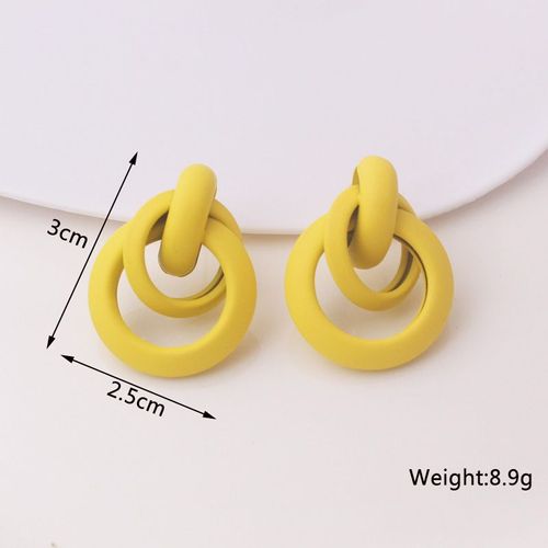 Boucles D'oreilles Pendantes En Métal Jaune Pour Femmes, Bijoux D'oreille Géométriques, Perle, Goutte, Mode Coréenne, Nouveau