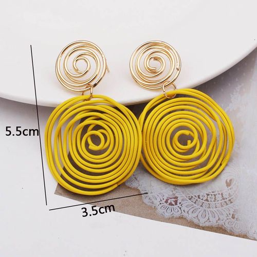 Boucles D'oreilles Pendantes En Métal Jaune Pour Femmes, Bijoux D'oreille Géométriques, Perle, Goutte, Mode Coréenne, Nouveau