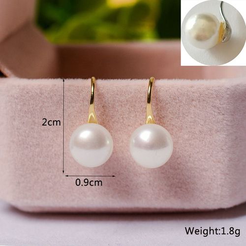 Boucles D'oreilles À Tige De Perle Simulée Pour Femme, Perle Blanche, Biscuits Chic, Charmant, Cadeau D'anniversaire, Nouveau, Coréen