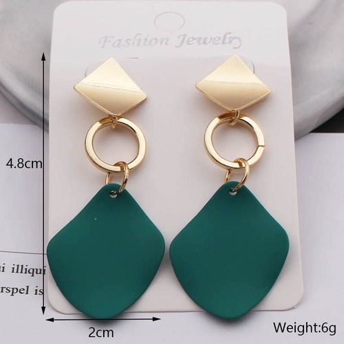 Boucles D'oreilles Pendantes En Perles Pour Femmes, Cristal De Luxe, Bijoux De Mariage, Nouvelle Tendance, Document Vert