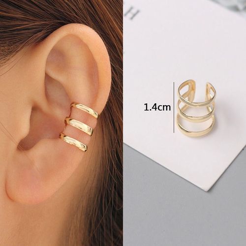 Boucles D'oreilles Boho En Clip Sans Piercing Pour Femme, Petits Bijoux En Métal Localité Avec Cuir Oral Elu, Nouvelle Collection