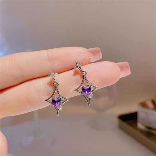 Boucles D'oreilles Papillon En Métal Vintage, Boucles D'oreilles Irrégulières, Pendentif En Cristal Noir Baroque, Bijoux De Fête, Accessoires Cadeaux