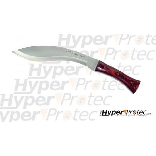 Machette Kukri Muela En Bois De Pakka Avec Étui En Cuir