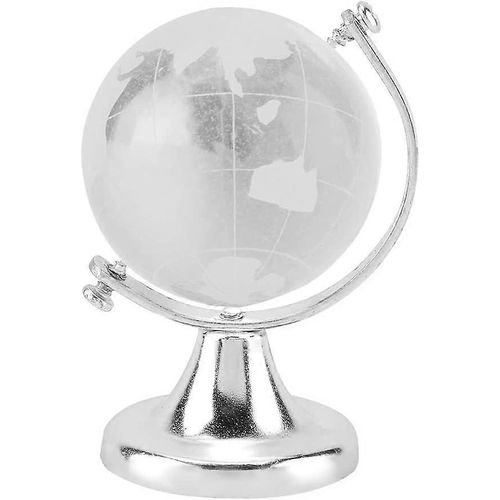 Boule de cristal magique, Globe rond Carte du monde Boule de cristal Décoration de boule de verre Bureau Décoration Bureau Décor Cadeau