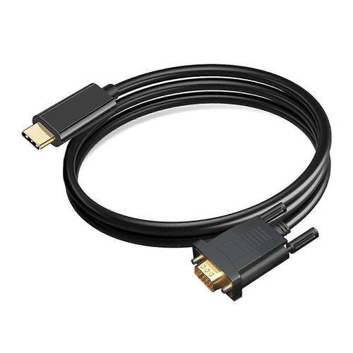Câble adaptateur VGA de 1,8 m Mini 1080p haute résolution Type-c 3.1 vers Vga Câble convertisseur Usb-c pour projecteur - SNNGV