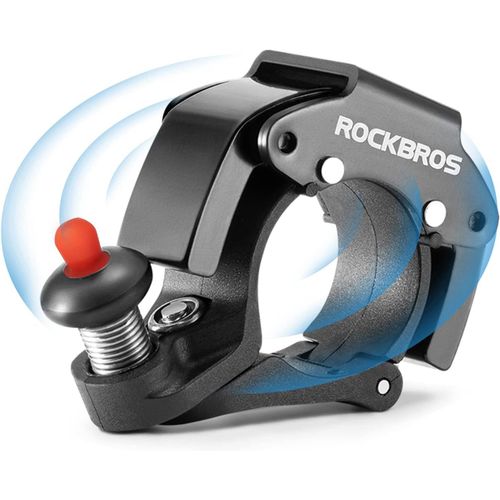 Mini Sonnette À Vélo Sonore 90-100db Clochette Fort Pour Guidon Diamètre De 22,2mm/0,87’’ Étanche Petit Klaxon Clair Vélo Électrique Vtt Vélo Pliable Vélo Enfant Clé Hexagonale - Noir