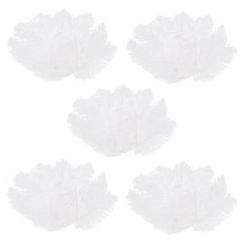 50 Pièces Plume D¿Autruche Naturelle Blanche 20-25cm Mariage Bricolage-Yu