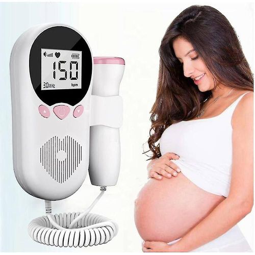 Ultrasons Affichage Numérique Doppler Rythme Cardiaque F?tal Bébé Détecteur Sonde Prénatal Enceinte Moniteur De Fréquence Cardiaque