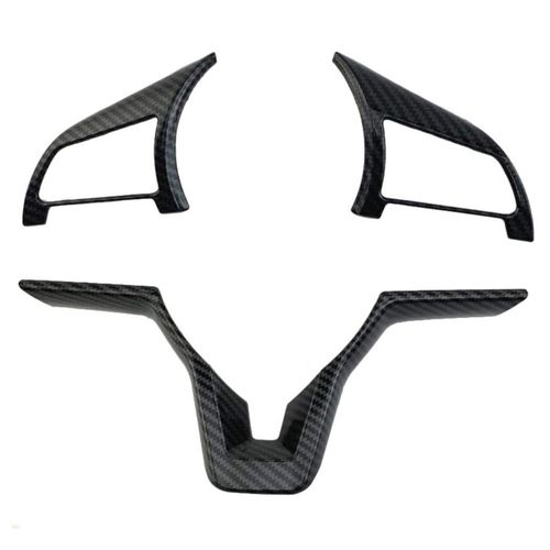3pcs Voiture Volant Couverture Garniture Décoration Bouton Cadre Autocollant Pour Sylphide Sentra 2020