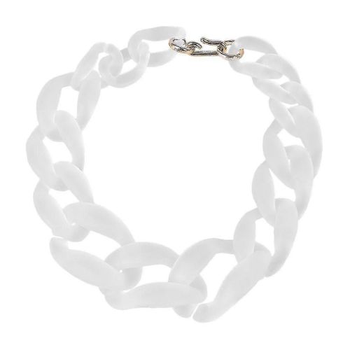 Grande Chaîne En Plastique Collier Bijoux De Mode Frosted White
