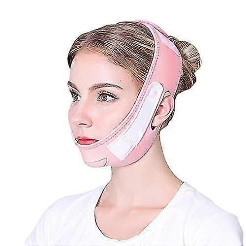 Bandage Lifting Du Visage, Masque Minceur Réutilisable V Line Amincissant Double Réducteur De Menton En Forme De Ceinture Bandages Anti