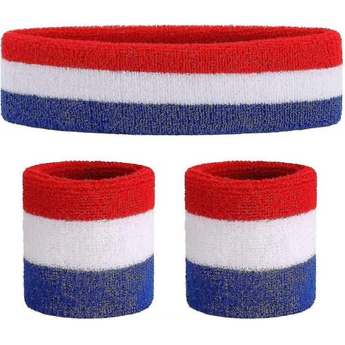 Sweatband Set Bandeau De Sport Bracelet Set Sweatbands Terry Cloth Wristband Wrist Sweatband