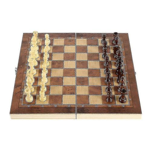 Plateau Pliant De Jeu D¿Échecs En Bois De 9,4 Pouces, Ensembles De Plateaux Portables Faits À La Main