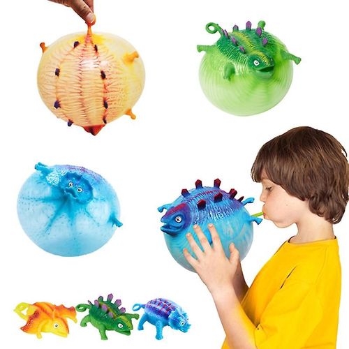 5Pc dinosaure jouet anti-stress gonflable Animal Jouet Squeeze Soft Ball Ballon Jouet