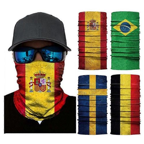 National Flag Magic Scarf Hommes Cyclisme Sans Couture Balaclava Head Scarves Sports De Plein Air Bandeau Neck Warmer Bandanas Face Mesh