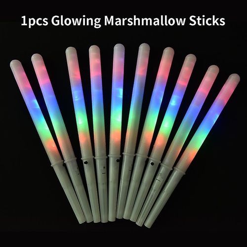Led Allumer Cônes De Barbe À Papa Bâtons De Guimauve Lumineux Colorés Imperméables Shytmv
