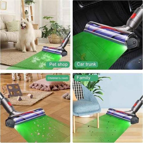 Éclairage de l¿affichage de la poussière de l¿aspirateur Lampe LED clairement de l¿affichage de la poussière d¿animaux de compagnie avec batterie accessoire universel pour aspirateur-A