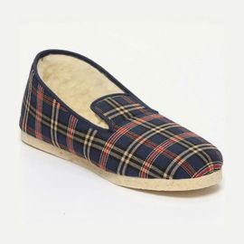 Chaussons La Pépère - Ecossais Bleu & Rouge