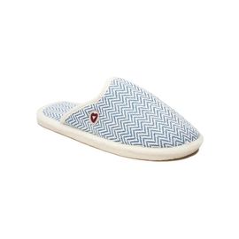 Chaussons Mules - La Mi Chevronnée Bleue