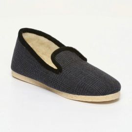Chaussons La Baker-street - Ecossais Gris & Noir