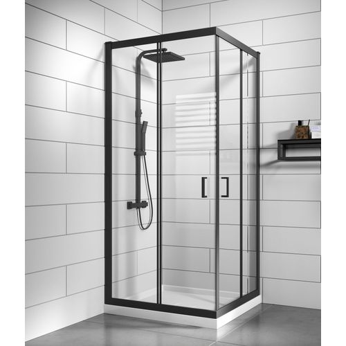 Cabine de Douche Dakota - 90 x 90 x 190 cm - Noir - 6 mm