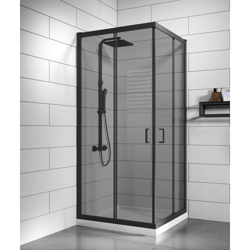 Cabine de Douche Dakota - 90 x 90 x 190 cm - Noir - Verre tinté