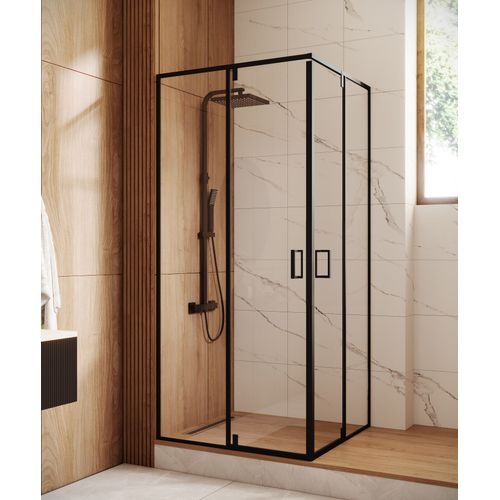 Cabine de Douche Andreas - 90 x 90 x 190 cm - Noir - 6 mm