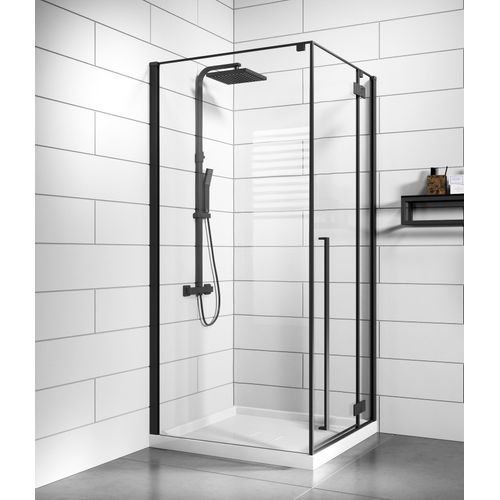 Cabine de Douche Vancouver - 90 x 90 x 190 cm - Noir - 6 mm