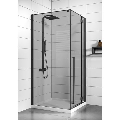 Cabine de Douche Vancouver - 90 x 90 x 190 cm - Noir - 6 mm noir