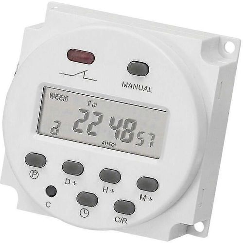 Minuterie Numérique Programmable Hebdomadaire Interrupteur Monté Sur Panneau Minuterie Électrique 16 Programmes Indépendants Marche / Arrêt Pour Les Ventilateurs De Bureau À Domicile Tv Cuisine Applia