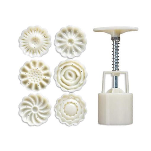 1 Set Mooncake Moule Biscuits Timbres Moon Cake Moule Set Cake Moul...