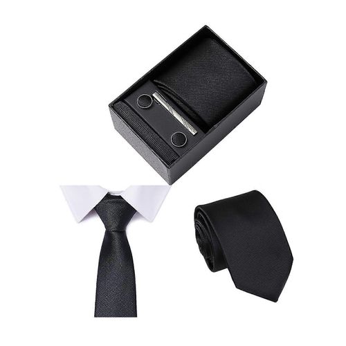 Mens 8cm Paisley Floral Jacquard Soie Cravate Cravate Formelle Mariage Mouchoir Boutons De Manchette - Snngv