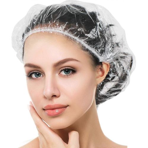 100pcs Bonnets De Douche Jetables, Bonnets De Douche Imperméables Emballés Individuellement 