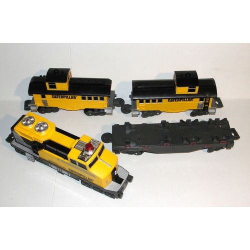 Train Caterpillar Roulant Cat Construction Express Locomotive Wagons Toy State