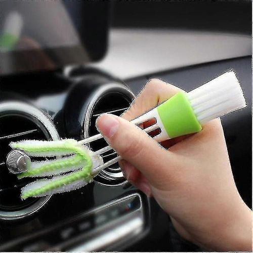 2 En 1 Brosse De Nettoyage De Voiture Auto Air Outlet Brosses À Poussière Climatiseur Intérieur Nettoyeur
