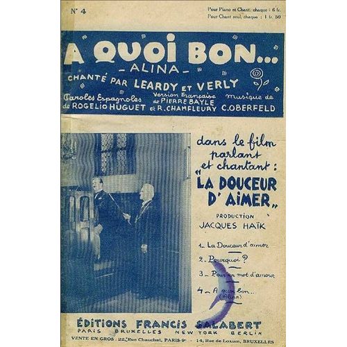 A Quoi Bon... Chanté Par Leardy Et Verly