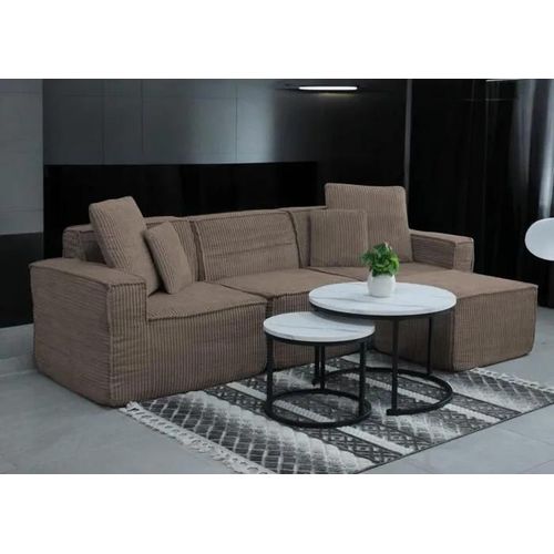 Canapé Innovant En Mousse Roulée ¿ Modulable & Convertible 4 Places - Taupe