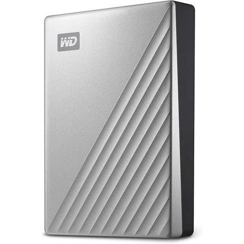 Disque Dur Externe Portable Wd My Passport Ultra 2to Argenté Usb-C Pour Pc, Xbox Et Ps4