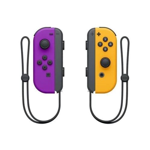 Shot Case - Paire De Manettes Joy-Con Gauche Violet Néon Et Droite Orange Néon