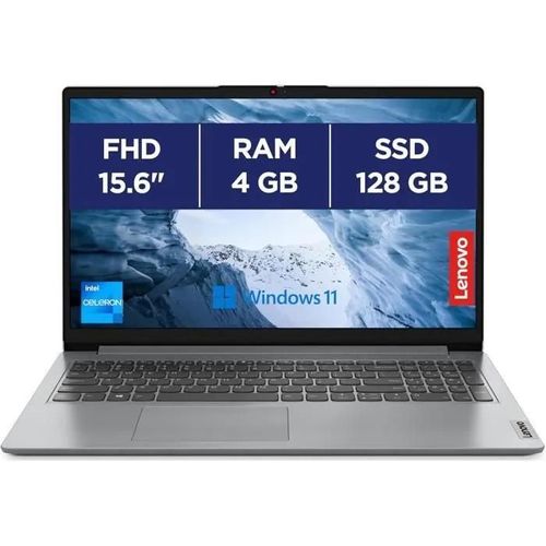 Lenovo IdeaPad 1 15IJL7 82LX - 15.6" Celeron N N4500 4 Go RAM 128 Go SSD Gris AZERTY