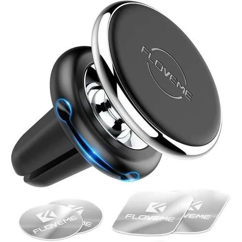 Support Telephone Voiture Magnetique Pour Iphone Et Autres Smartphones,5 Plaques Métalliques