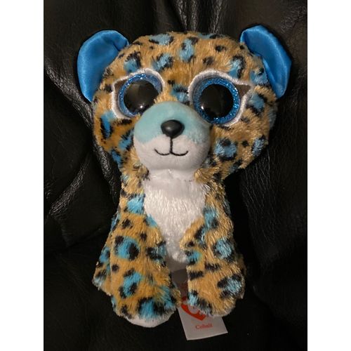 Ty Beanie Boos - Cobalt Le Chat Léopard 6" Yeux Brillants 15cm