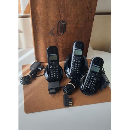 Téléphone fixe trio "Téléfunken" TB 253 PEPS